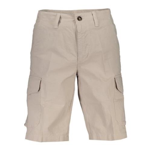 North Sails Beige Bermuda Shorts Regular Fit Logo Beige, Herr