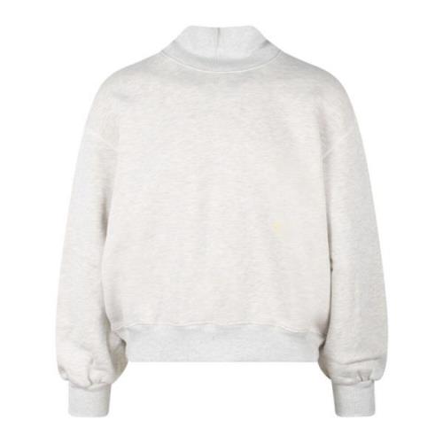 Autry Mysig Turtleneck Sweatshirt med Broderad Logotyp Gray, Herr