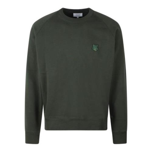 Maison Kitsuné Bold Fox Broderad Sweatshirt Green, Herr