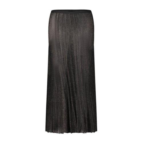 Roberto Collina Glittrande Midi Kjol Black, Dam