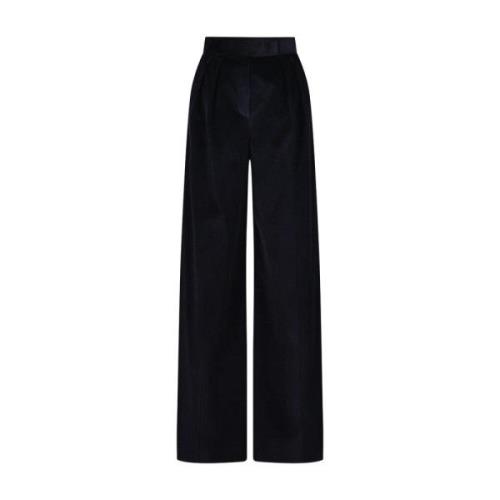 Max Mara Corduroy Straight Leg Pants Blue, Dam