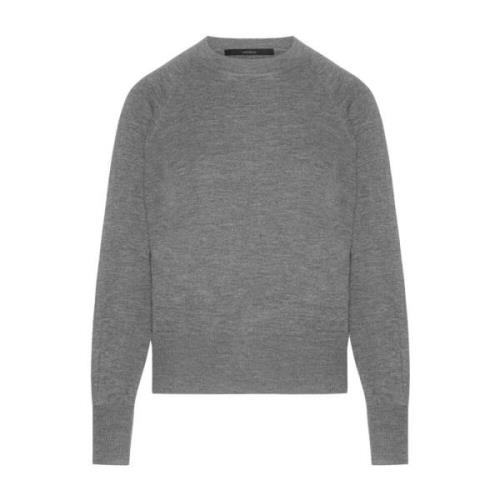 Windsor Silke Pullover Bekväm Stilren Passform Gray, Dam