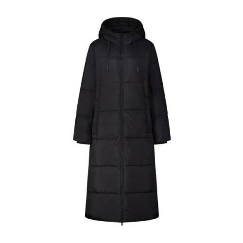 Closed Oversized Quiltad Jacka med Huva Black, Dam