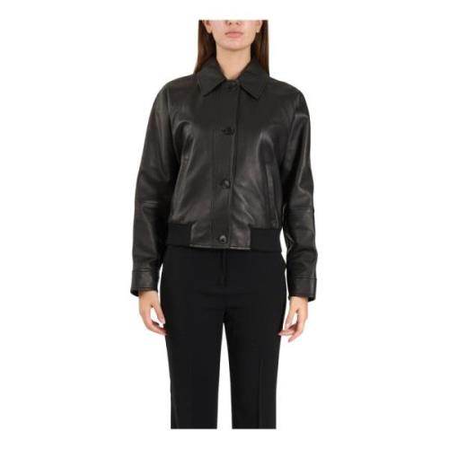 Max Mara Studio Läderjacka Muscari Modell Black, Dam