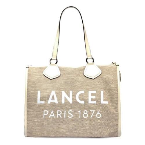 Lancel Naturlig Vit Toteväska Beige, Dam