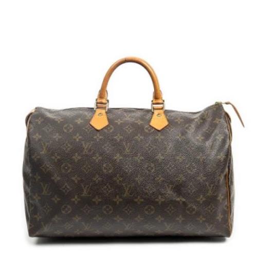 Louis Vuitton Vintage Pre-owned Belagd canvas handvskor Brown, Dam