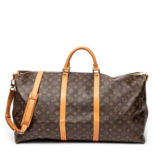 Louis Vuitton Vintage Pre-owned Belagd canvas handvskor Brown, Dam