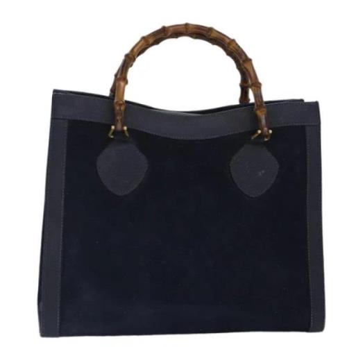 Gucci Vintage Pre-owned Mocka handvskor Blue, Dam