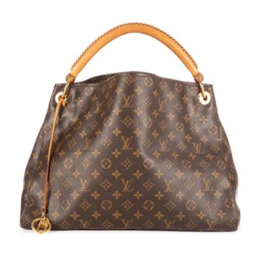 Louis Vuitton Vintage Pre-owned Belagd canvas handvskor Brown, Dam