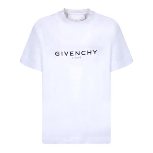 Givenchy Vit T-shirt med snygg logotyp White, Dam