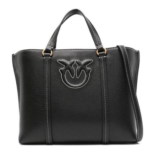 Pinko Antikguld Miranda Shopper Mini Väska Black, Dam