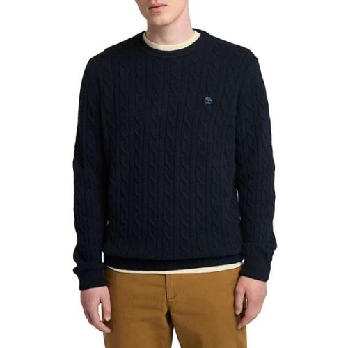 Timberland Cable Crew Neck Sweater Blue, Herr