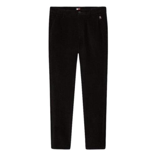 Tommy Hilfiger Svarta Chino Sammet Byxor Black, Herr