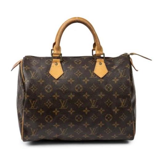 Louis Vuitton Vintage Pre-owned Belagd canvas handvskor Brown, Dam