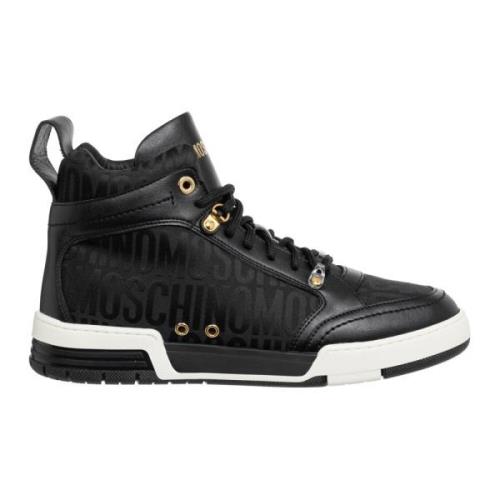 Moschino Logo High-top Sneakers Black, Herr