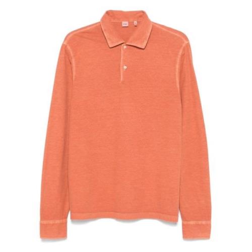 Aspesi Långärmad Polo Tröja Orange, Herr