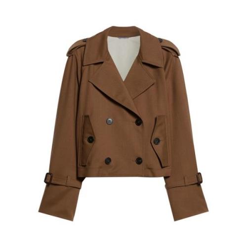 Max Mara Weekend Brun Läder Weekendkappa Brown, Dam