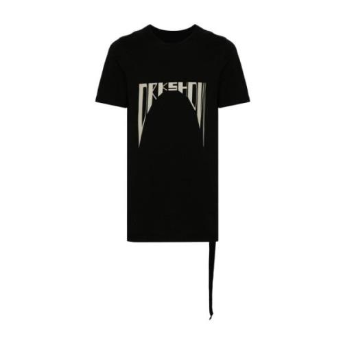 Rick Owens Svarta T-shirts och Polos med Logotyptryck Black, Herr