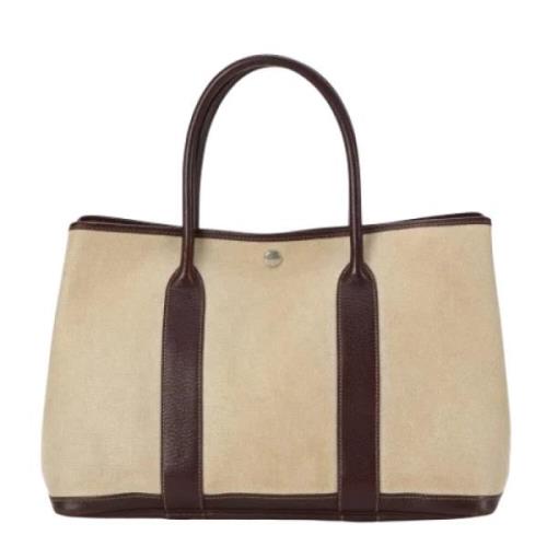 Hermès Vintage Pre-owned Canvas handvskor Beige, Dam