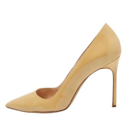 Manolo Blahnik Pre-owned Pre-owned Laeder klackskor Beige, Dam