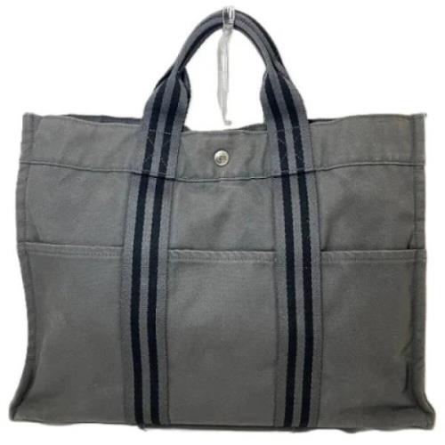 Hermès Vintage Pre-owned Canvas totevskor Gray, Dam