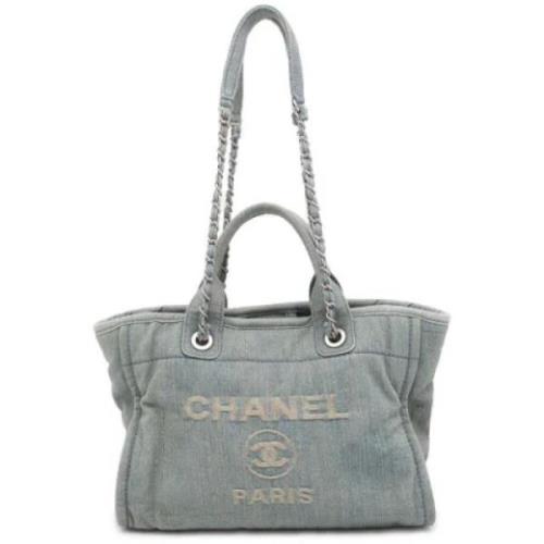 Chanel Vintage Pre-owned Denim chanel-vskor Blue, Dam