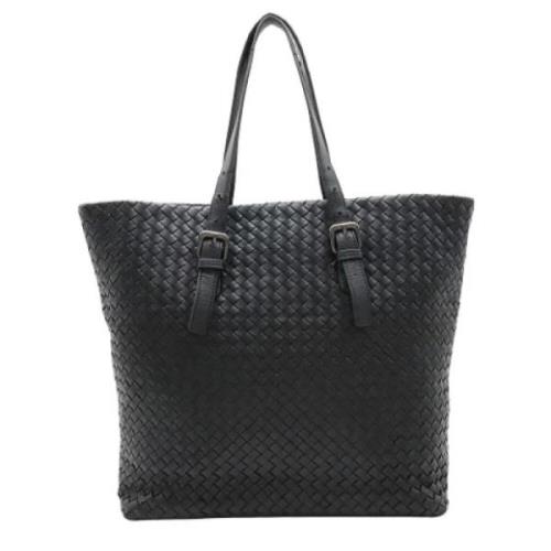 Bottega Veneta Vintage Pre-owned Laeder totevskor Black, Dam