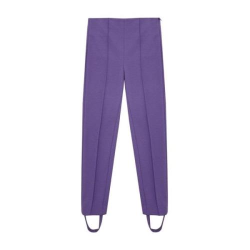 Lardini Lila Viskos Skräddade Byxor Kvinnor Purple, Dam