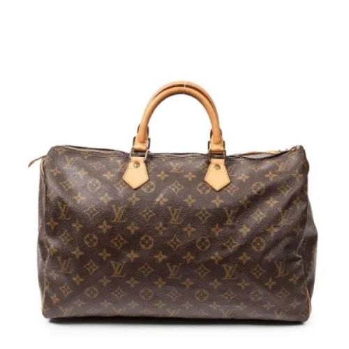 Louis Vuitton Vintage Pre-owned Belagd canvas handvskor Brown, Dam