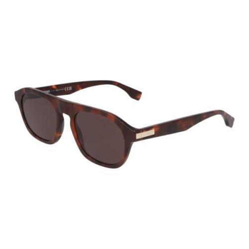 Fendi Stiliga Pilot Solglasögon i Acetat Brown, Unisex