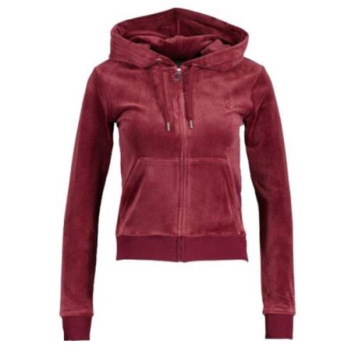 Juicy Couture Velour Hoodie Red, Dam