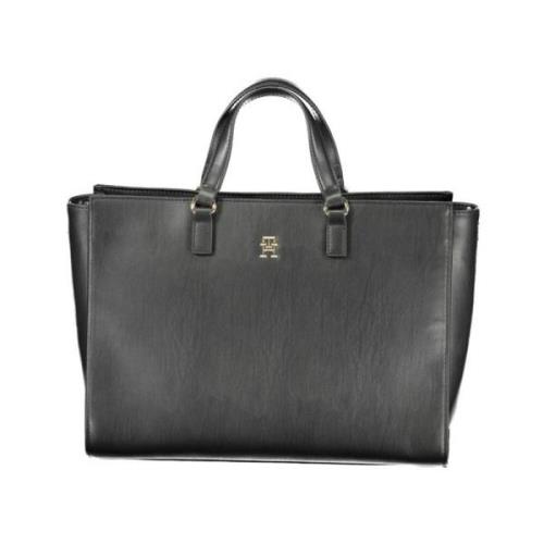 Tommy Hilfiger Svart Polyeten Handväska Black, Dam