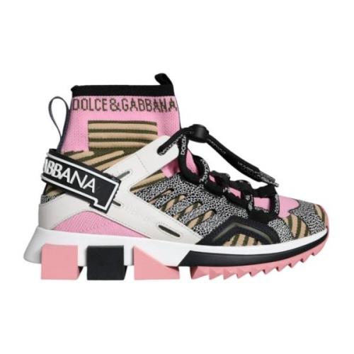 Dolce & Gabbana Räfflad sula sneakers Multifärgad Italien Hantverk Mul...