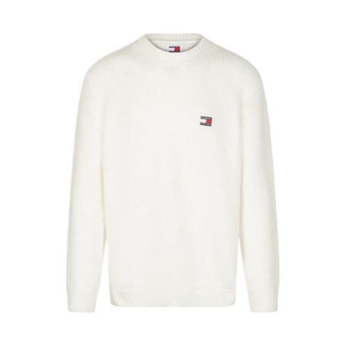 Tommy Jeans Stilren Stickad Topp Beige, Herr