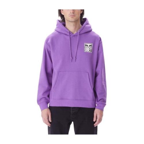 Obey Lila Passion Hoodie för Män Purple, Herr