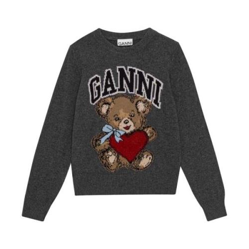 Ganni Stiliga Sweaters Kollektion Gray, Dam