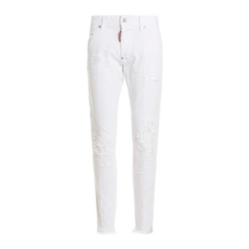 Dsquared2 Vit Slim Fit Denim Jeans White, Herr