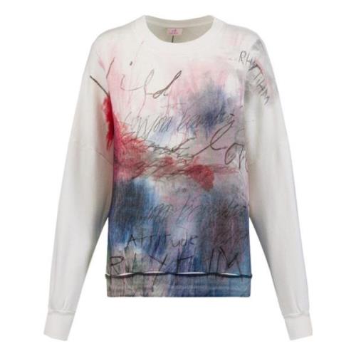 Deha Vit Felpa Sweatshirt Multicolor, Dam