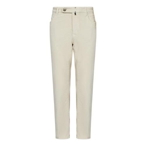 Incotex Vita Slim-Fit Byxor Aw24 White, Herr