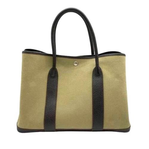 Hermès Vintage Pre-owned Canvas handvskor Beige, Dam