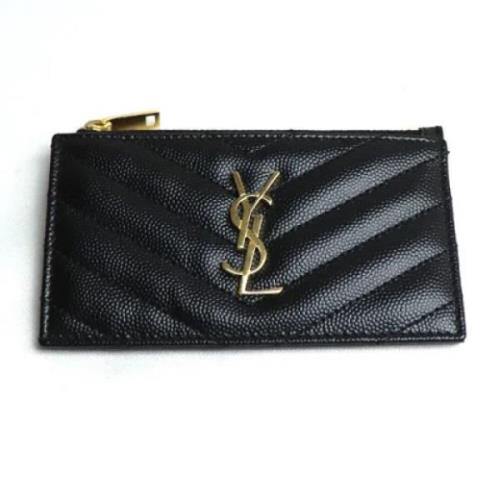 Yves Saint Laurent Vintage Pre-owned Laeder plnbcker Black, Dam