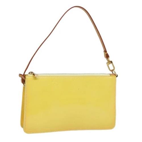 Louis Vuitton Vintage Pre-owned Laeder kuvertvskor Yellow, Dam