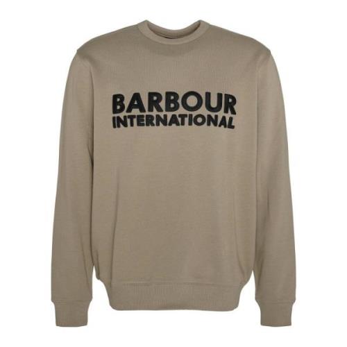 Barbour Otis Logo Sweatshirt Brindle Green, Herr