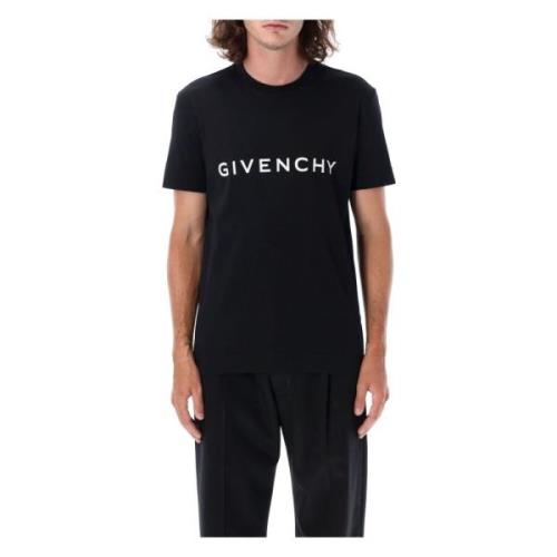 Givenchy Svart Logot-shirt Klassisk Passform Black, Herr