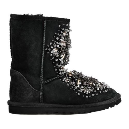 UGG Vinter Mockaboots med Stenutsmyckningar Black, Dam