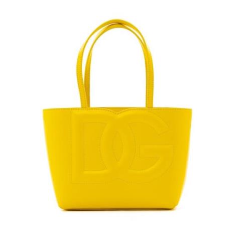 Dolce & Gabbana Logo Shoppingväska Liten Stilren Yellow, Dam