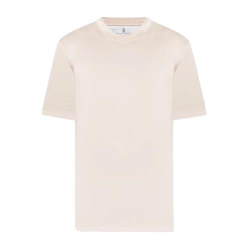 Brunello Cucinelli Stiliga T-shirts Kollektion Beige, Herr