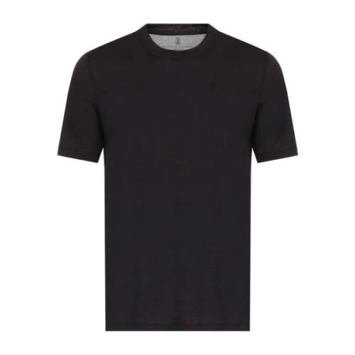 Brunello Cucinelli Stiliga T-shirts Kollektion Black, Herr