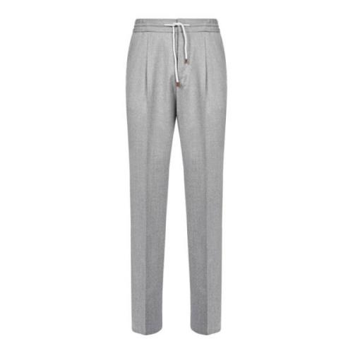 Brunello Cucinelli Byxor med dragsko Gray, Herr