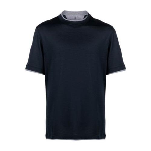 Brunello Cucinelli Stiliga T-shirts Kollektion Blue, Herr